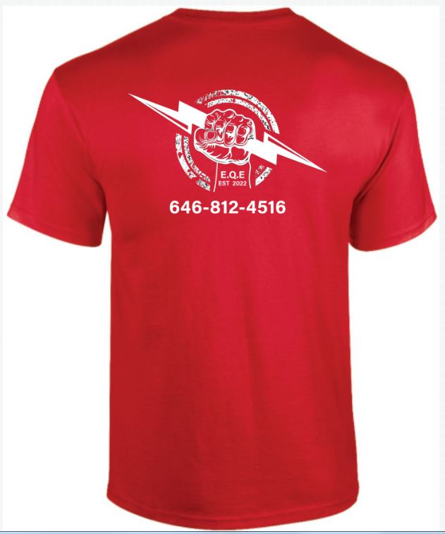 EQE red t-shirt