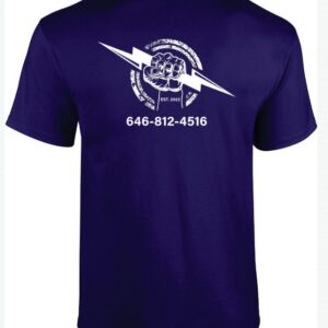 EQE t-shirt blue back